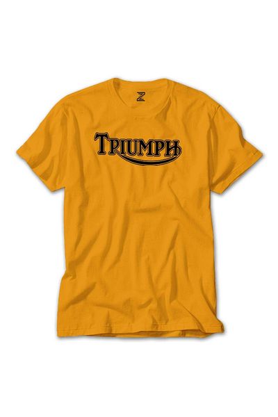 Z zepplin Κίτρινο T-shirt με λογότυπο Triumph Motorcycles