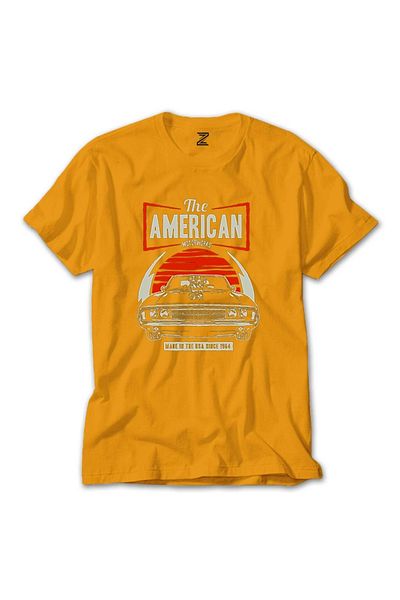 Z zepplin Κίτρινο T-shirt American Muscle Car