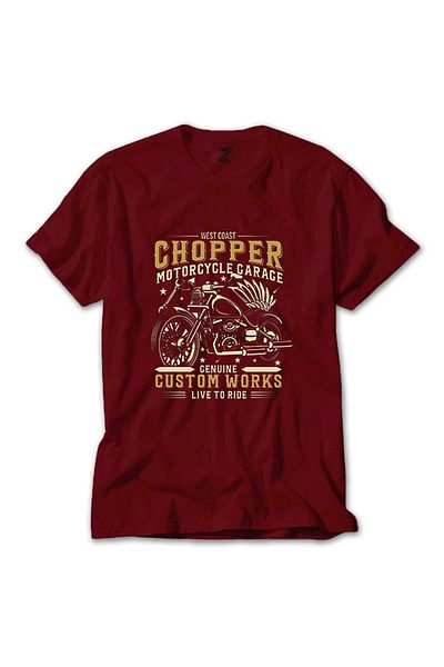 Z zepplin Κόκκινο μπλουζάκι μοτοσυκλέτας West Coast Chopper