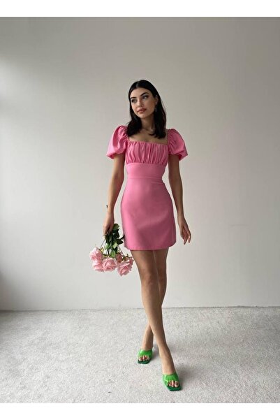 elbisenvarmı Sırt Dekolteli Mini Elbise