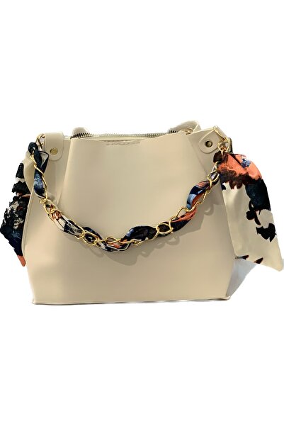 Lindo Çanta Geantă de mână și umăr elegantă Viastoree cu detaliu de eșarfă V1...