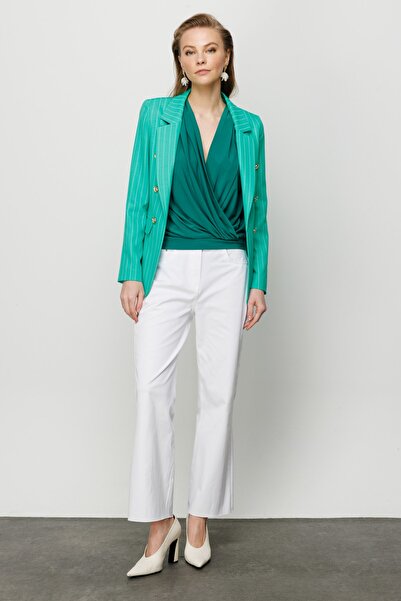 Ekol Jachetă cu dungi verde