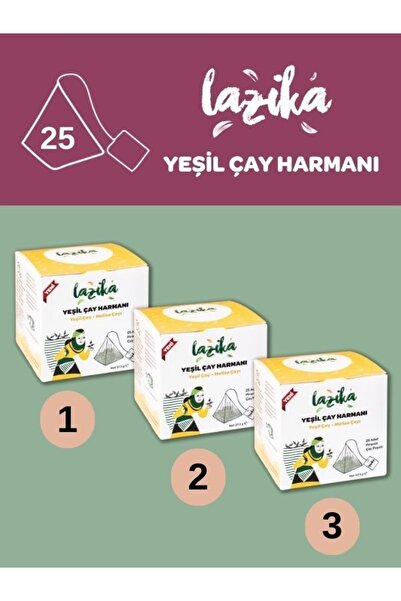 LAZİKA (SET OF 3) Green Thresher - Green Tea - Melissa