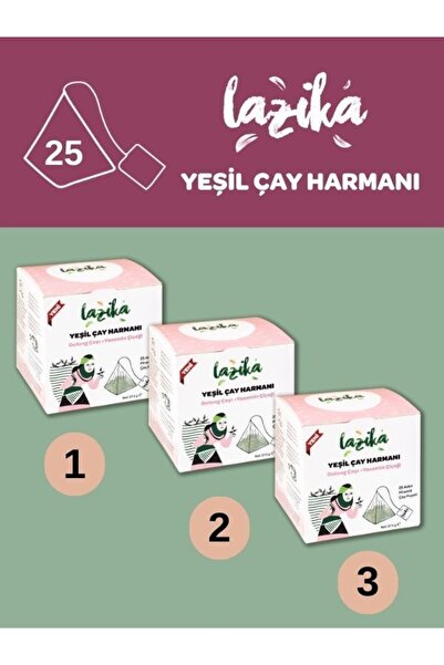 LAZİKA (3'LÜ SET) Oolong - Yasemin 25'li PLA Piramit Poşet, Antioksidan Kaynağı
