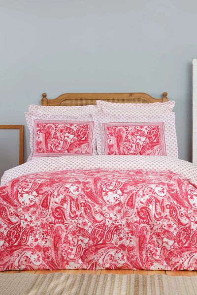 Karaca Home Bellance Red 100% Cotton Double Duvet Cover Set