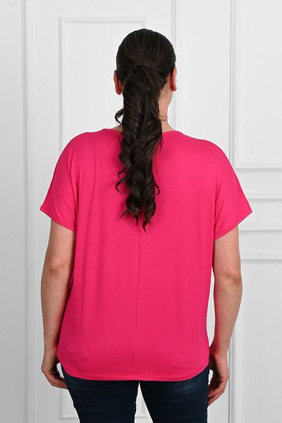 Koza Butik Tricou de damă cu decolteu în V mărime mare 1486-23