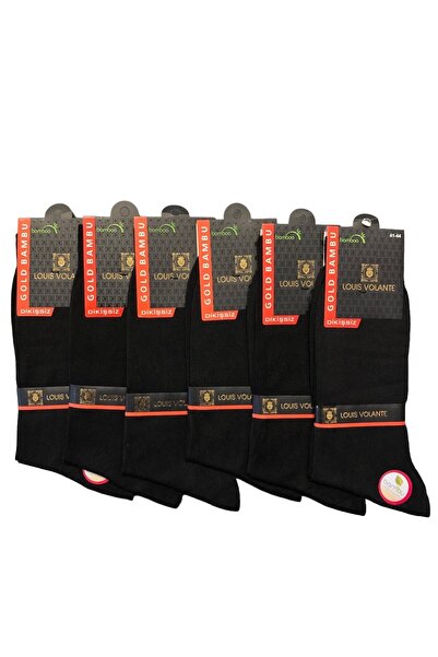 Louis Volante Erkek Bambu Dikişsiz Yazlık Soket Çorap 6 Çift
