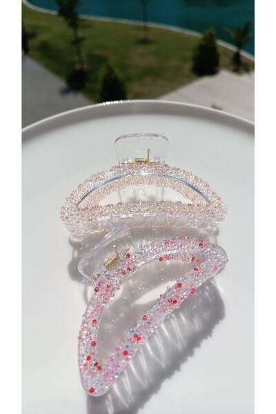 İLKYAZ Accessory Silvery Oval 2-Piece Peg Set Buckle