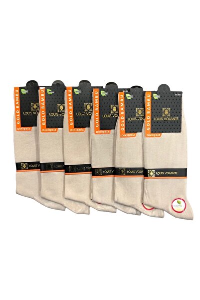 Louis Volante Erkek Bambu Dikişsiz Yazlık Soket Çorap 6 Çift