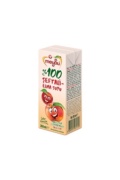 Meysu %100 Meyve Suyu Şeftali - Elma 200 Ml X 27 Adet