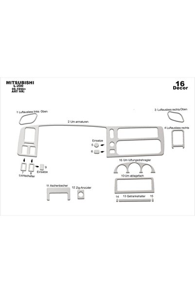 meriç cockpit design ميريتش ®   ميتسوبيشي L200 توربيدو امامي مطلي الومنيوم 16...