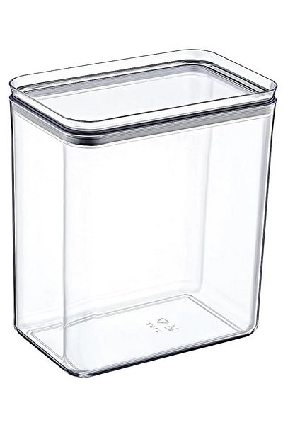 Open Home Concept Decorative Rectangular 2.6 Lt Detergent Storage Box with Vacuum Lid