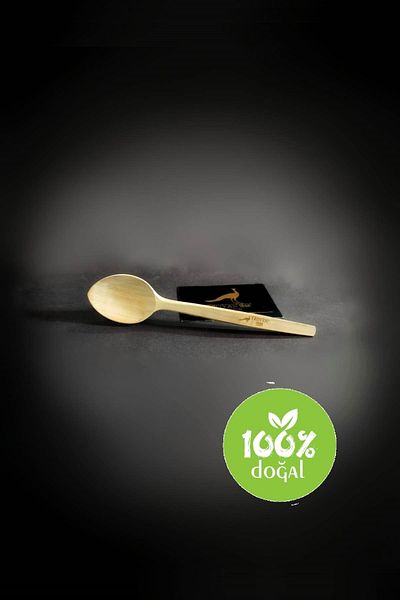 TROYA Genuine Boxwood Dessert Spoon (FOOD SPOON) 1stClass Boxwood Small Size (17 CM) Wooden Spoon