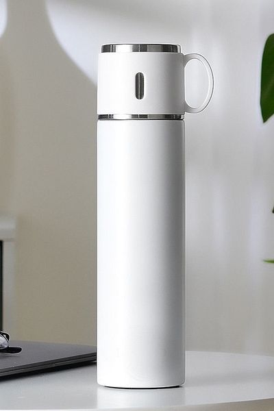 NRDLİFE 316 Stainless Steel Thermos Cup with 580 Ml Cup 20 Hours Hot-cold Thermos Mug Mug