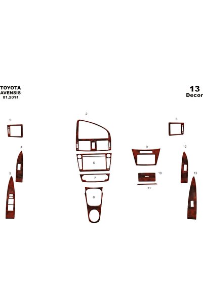 meriç cockpit design ميريتش ®   تويوتا أفينسيس تنجيد توريدد أمامي ماهوجني 13 ...