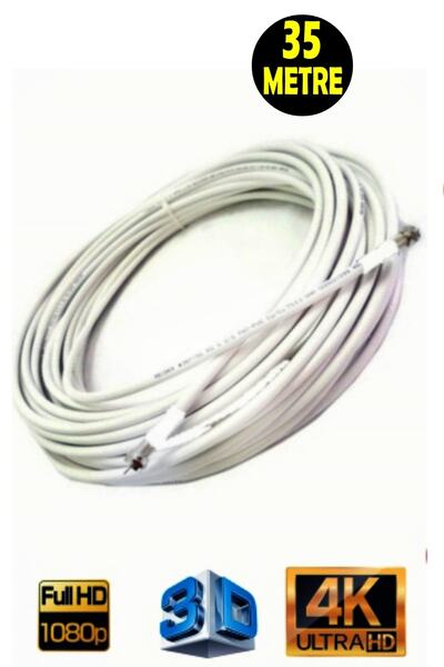 usin 35 Metre 64 Tel Rg6/u4 Full Hd 3d 4k Anten Tv Çanak Uydu Lnb Kablosu  F ...