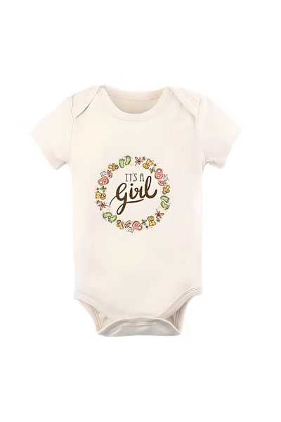 GREY Baby Bodysuit / Baby Bodysuit / Half Sleeve Baby Bodysuit / Printed Baby Bodysuit
