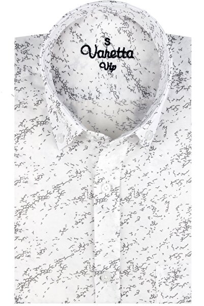 Varetta Men's Gray Classic Cut Cotton Short Sleeve Shirt with Pockets