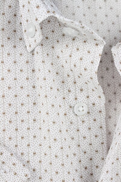 Varetta Ανδρικό καφέ τσέπη Classic Cut βαμβακερό κοντομάνικο πουκάμισο