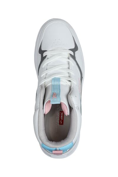Jump 27428 High Top White - Gray Women's Sneaker Sports Shoes