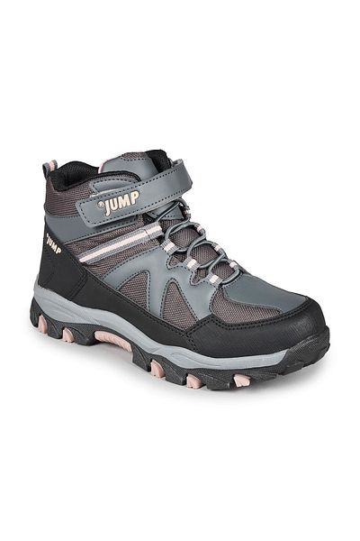 Jump 27790 Dark Gray - Pink Unisex Children's Daily Thick Sole Sneaker Sports Winter Boots Shoes