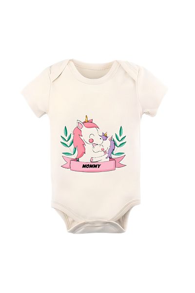 GREY Baby Bodysuit / Baby Bodysuit / Half Sleeve Baby Bodysuit / Printed Baby Bodysuit