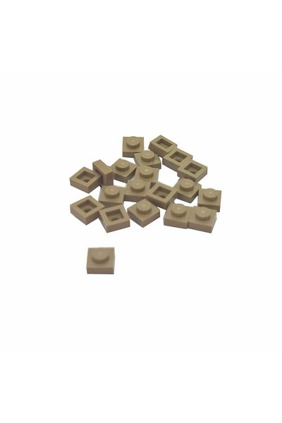LEGO Original Moc Custom - 1X1 Dark Tan Flat Brick Accessory Plate, 6 Pieces to Send