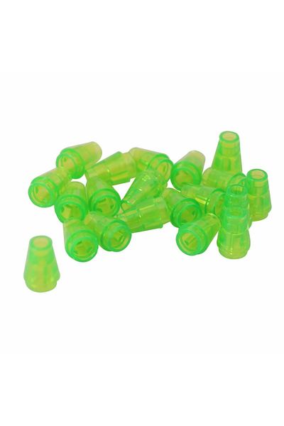 LEGO Accessory Moc Custom Cone 1 X 1 Brick Cone Transparent Green 6 Pieces Will Be Sent