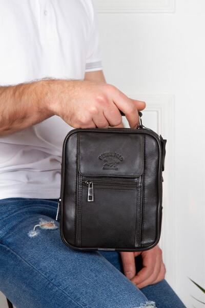 NEWISH POLO ACCESSORIES %100 Hakiki Deri Çelik Kasalı Telefon Bölmeli El Ve O...