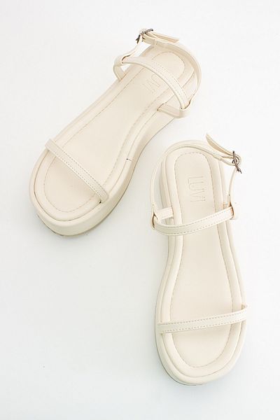 LuviShoes Ecru Beige Women's Sandals