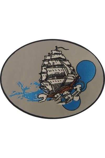 Sim Nakış Denizci Gemi Nakış Işleme Arma Patch Peç 15x20 Cm