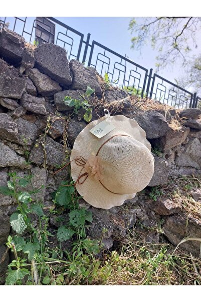 Suyutti Kostan Aksesuar Merserize Hasır Plaj Şapkası