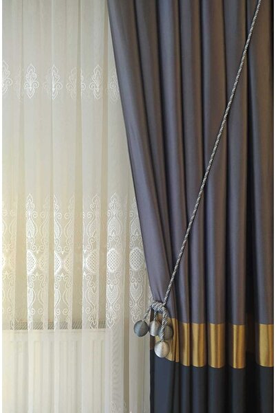 ÖzenEvim Fon Perde Toplama Aparatı Kornişe Takmatik Tavan Braçol Perde Süsü (2 ADET)