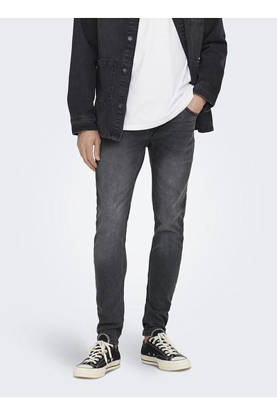 Only & Sons Denim Trousers, 36-32, Gray