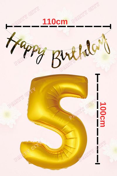 Party City Μίνι σετ 5 ετών Happy Birthday
