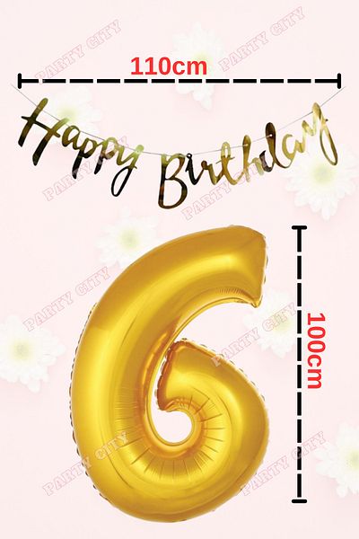 Party City Μίνι σετ 6 ετών Happy Birthday