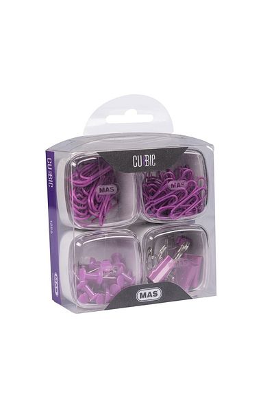Mas Cubbie 4-Piece Purple Office Set