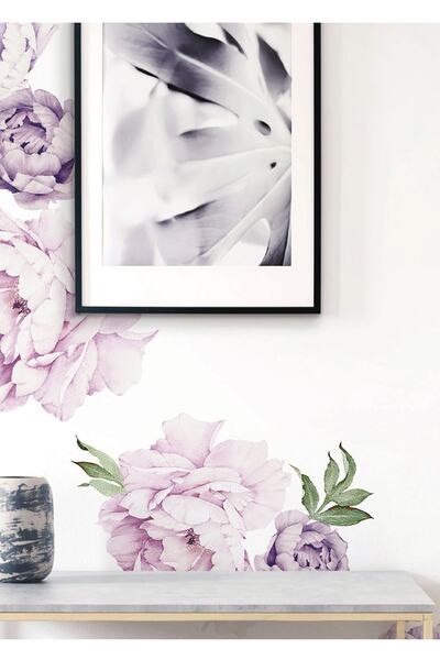 WALLHUMAN Autocolant de perete pentru cameră pentru copii Bujor liliac