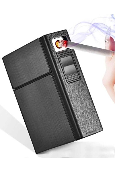 tusah Usb Şarjlı Elektronik Çakmak Taşınabilir Muhafaza Kutusu Kişiye Özel 7 Li