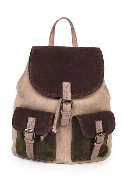 Ysmn Γυναικείο σακίδιο πλάτης από γνήσιο δέρμα σουέτ Yc041947dsu