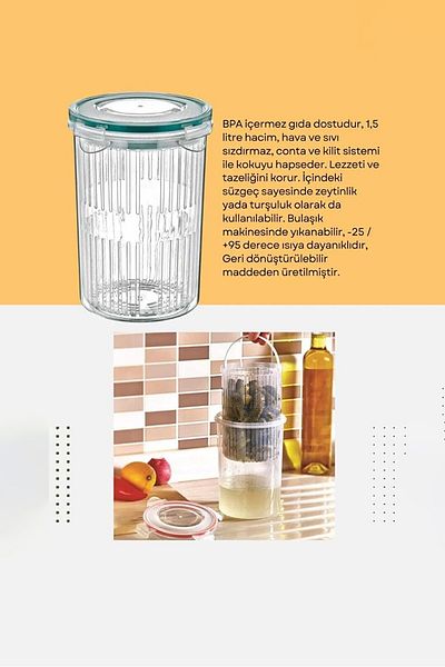 PlastArt Storage Container with Strainer | Cylinder Storage Container
