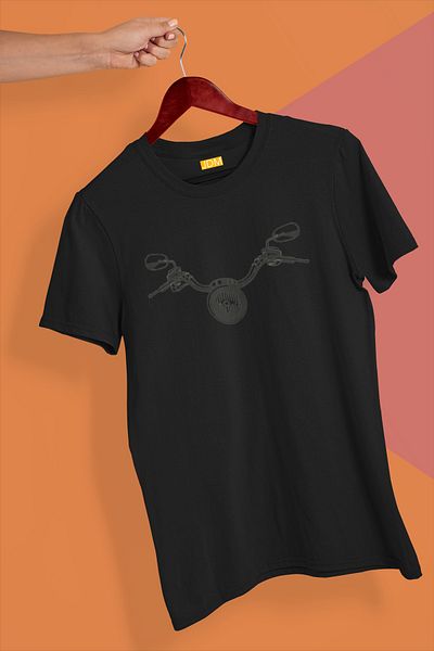 JDM Tricou negru cu design de motociclete pentru bărbați