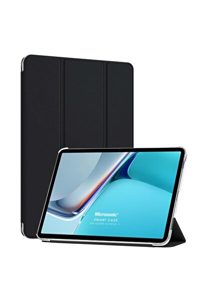 Microsonic Honor Pad 8 Kılıf Slim Translucent Back Smart Cover Siyah