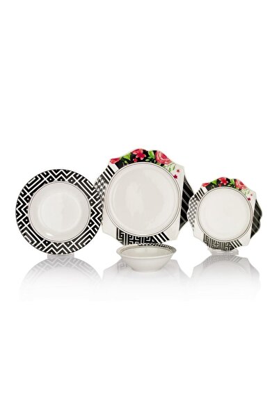 Schafer Talya Yemek Takımı 24 Parça Siyah