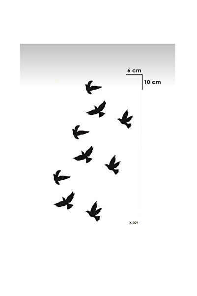 petit bijou Uçan Kuşlar Geçici Dövme,tattoo,kol,bel,el,sırt,omuz,göğüs Dövmesi