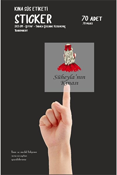 43 cici süsler organizasyon Kişiye Özel Kına Gelin Hamamı Süs Etiketi Şeffaf ...