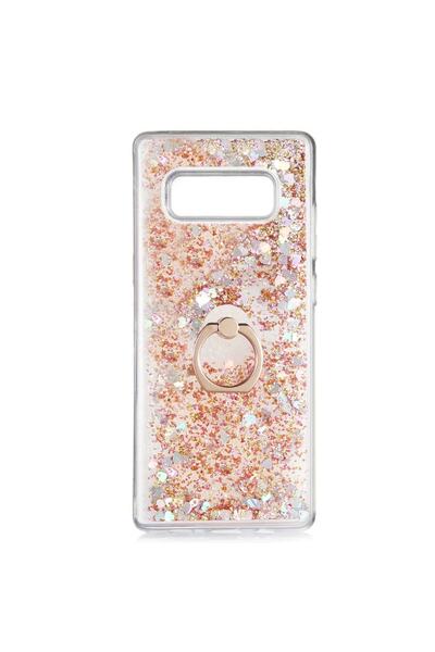 Gpack Samsung Galaxy Note 8 Kılıf Milce Sulu Yüzüklü Silikon Arka Kapak Gold