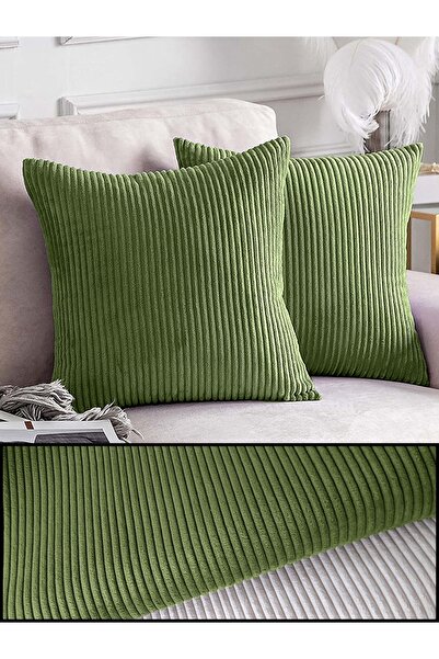 B'Dekor Fitilli Kadife Döşemelik Kumaş-yağ Yeşili