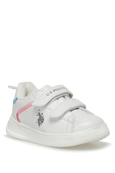 U.S. Polo Assn. حذاء رياضي للفتيات باللون الأبيض من Exmi 3fx