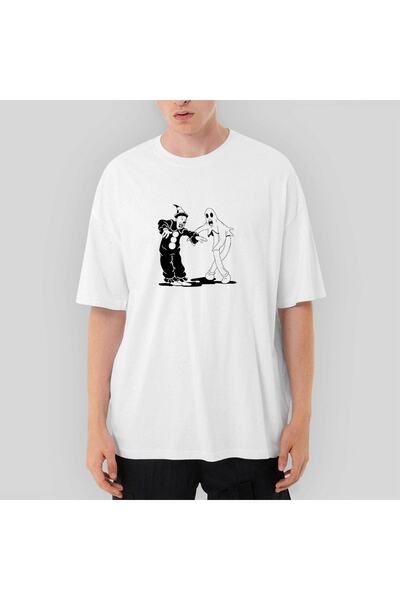 Z zepplin Tricou alb supradimensionat Ghostemane Duet